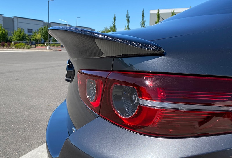 Mazda 3 Carbon Fiber Trunk Lip for 2019+ Mazda 3 Sedan