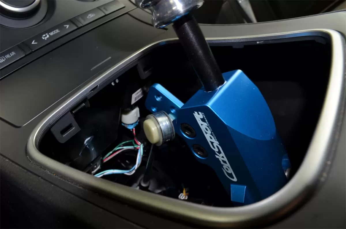 CorkSport Mazdaspeed 3 Adjustable Short Shifter installed