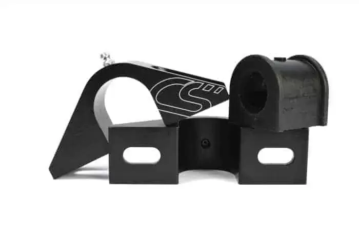 Rid yourself of inferior brackets with CorkSport billet sway bar brackets and bushings.