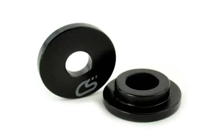 Machined aluminum shifter bushings give more positive feedback under acceleration and quick shifting