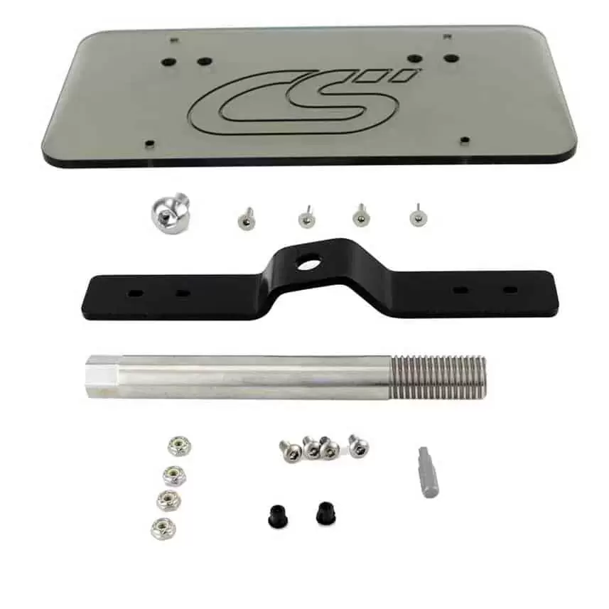 Hardware included on the Mazda 6 license plate relo kit