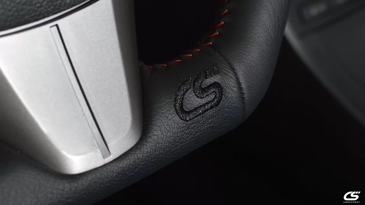 Each leather steering wheel is hand stitched.