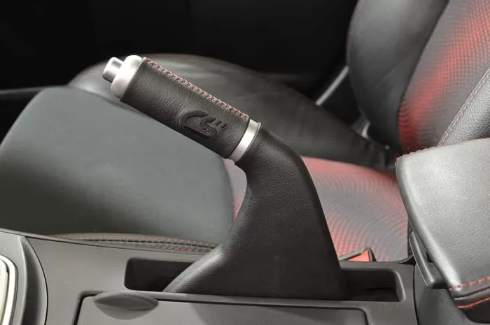 Step up your game with the CorkSport Leather Parking Brake Handle.