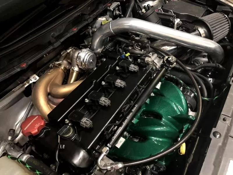 Front and center EWG placement for all the Mazdaspeed engine bay bling