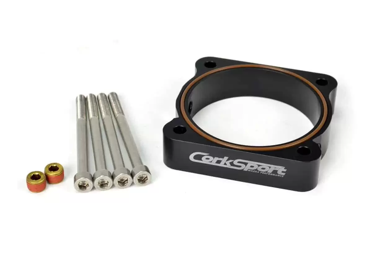 Mazdaspeed 3 Throttle Body Spacer. Billet aluminum is CNC machined and then anodized for great fitment and a clean look.