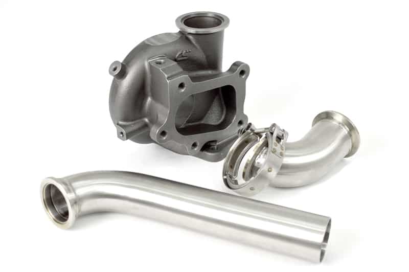 Specially designed turbine housing and supplied EWG elbow give flexibility for EWG fitment.