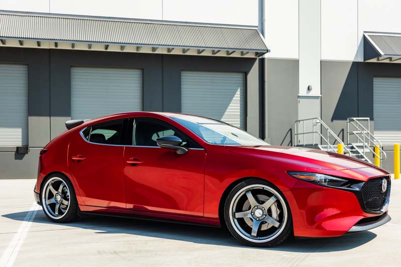 2021-24 Mazda 3 Turbo Lowering springs are powdercoated springs for long lasting corrosion protection.