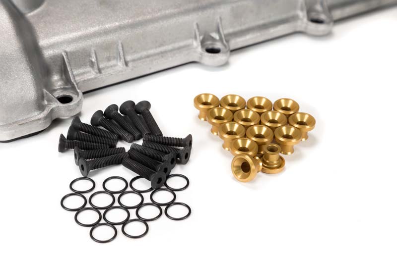 Mazdaspeed valve cover hardware kit gold with black stainless bolts