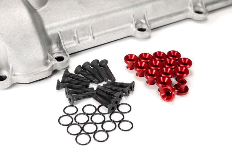 Mazdaspeed valve cover hardware kit red with black stainless bolts