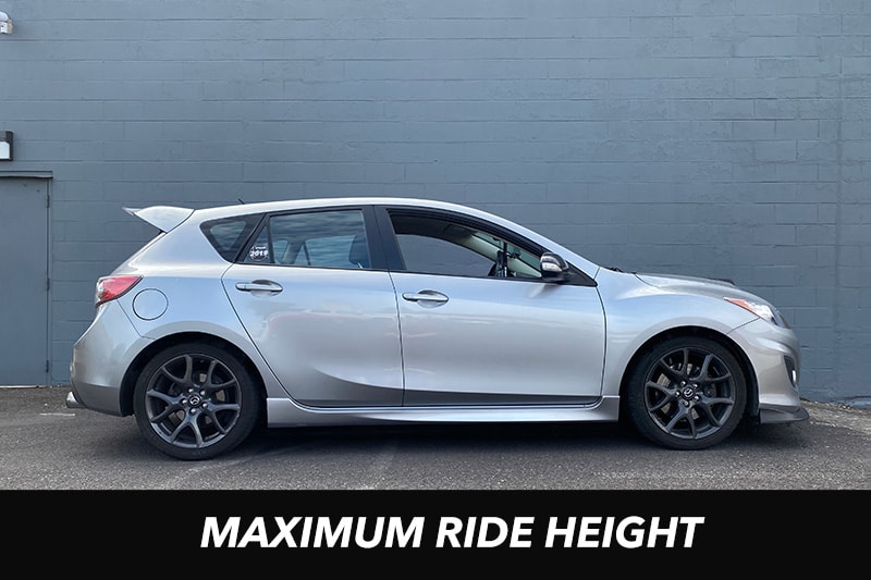 Mazdaspeed max ride height for Coilovers.