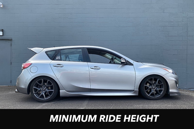 Mazdaspeed minimum ride height for Coilovers.