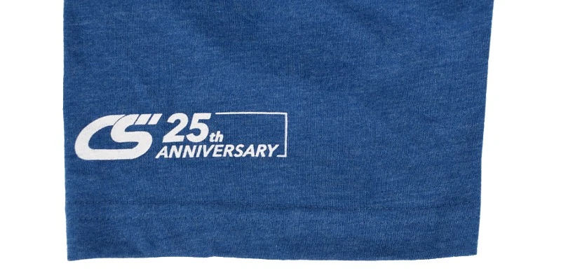 CS 25th Anniversary side of T-shirt sleeve.