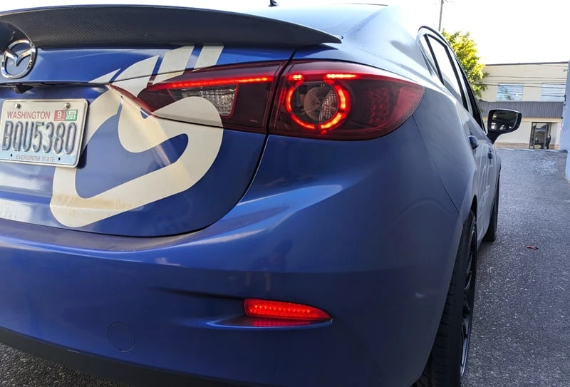 2014-2018 Mazda 3 Sedan rear bumper lights