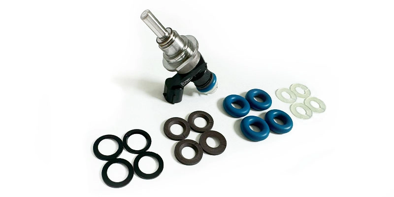 Replacement o-ring and back-up rings for the fuel rail side of your injector.