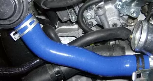 Installed Mazdaspeed DISI Silicone Bypass Valve Hose