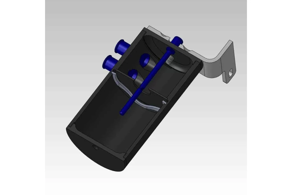 Unique cyclonic design to collect oil from your crankcase