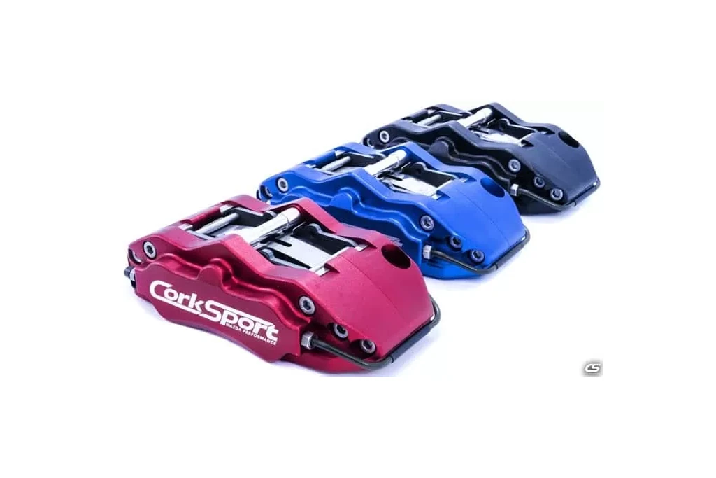 The Speed 6 caliper upgrade kit is available in 3 different anodized colors.