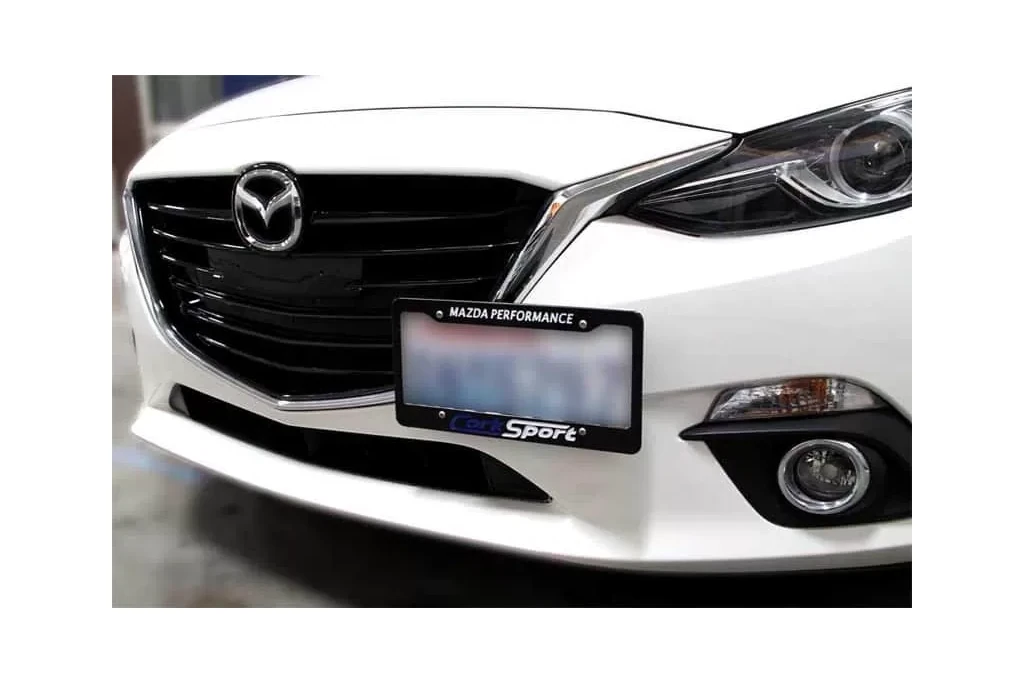 Easy to install license plate relocation kit for the 14-18 Mazda 3