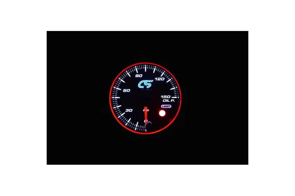 White face Mazdaspeed oil pressure gauge.