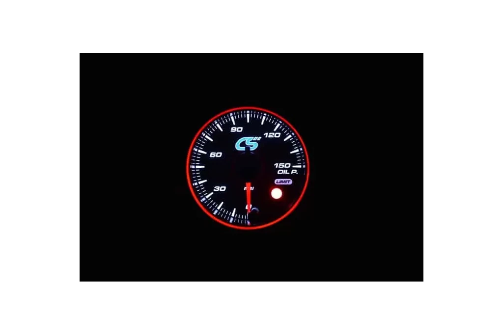 White face Mazdaspeed oil pressure gauge.