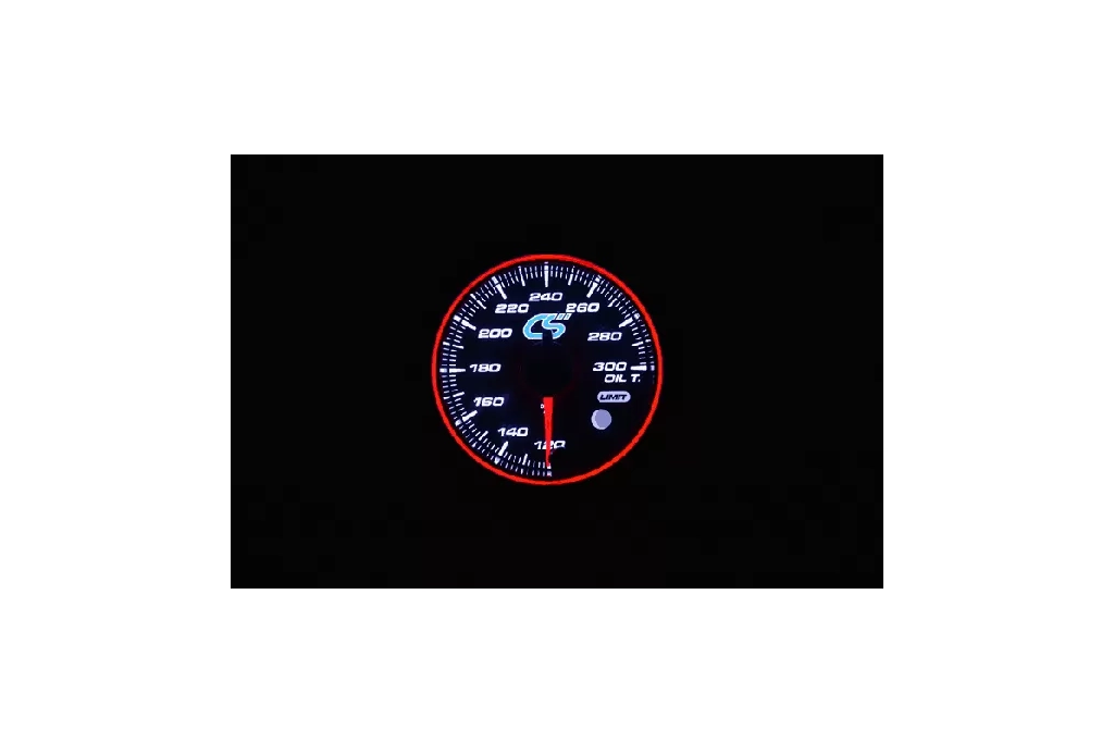 White face Mazdaspeed oil temperature gauge.