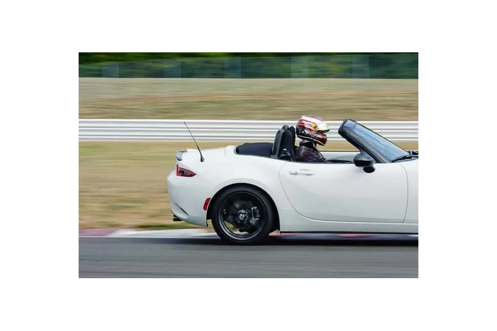 Multiple spring rates were tested at Portland International Raceway to determine the best spring rate and front/rear combination that enhances the MX-5’s driving experience while maintaining a comfortable daily driver.