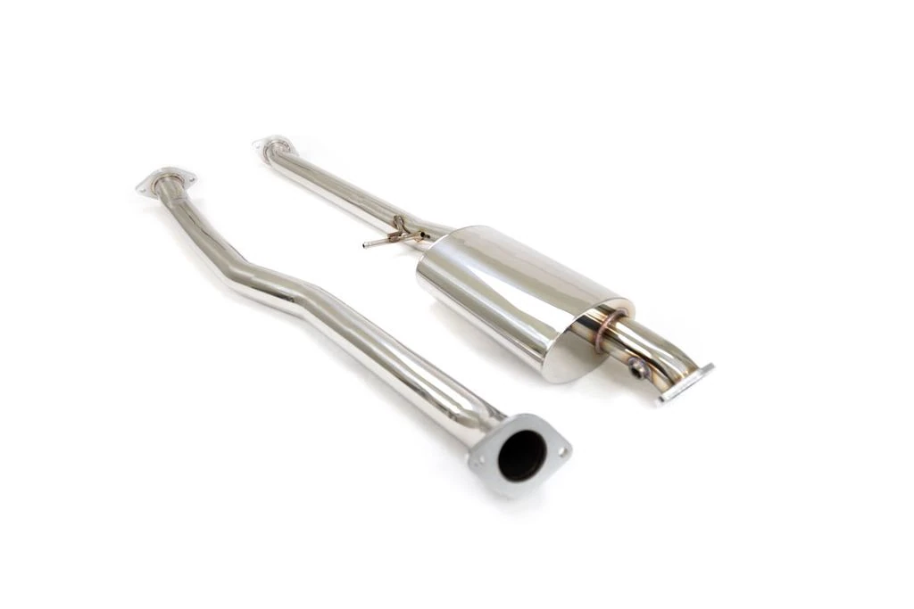 Mazda 3 63.5mm diameter mandrel Mid Pipe for the Cat Back Exhaust has bent piping that ensures smooth flow for great performance.