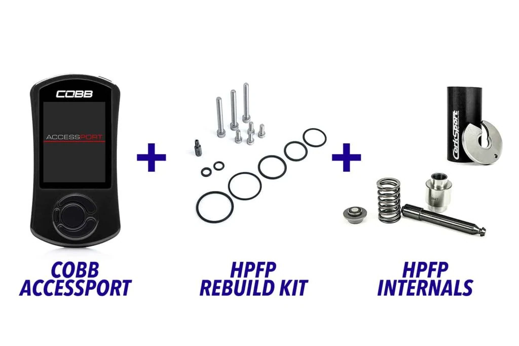 This complete COBB access port, HPFP internals and pump rebuild kit for the Mazdaspeed 3 and Mazdaspeed6