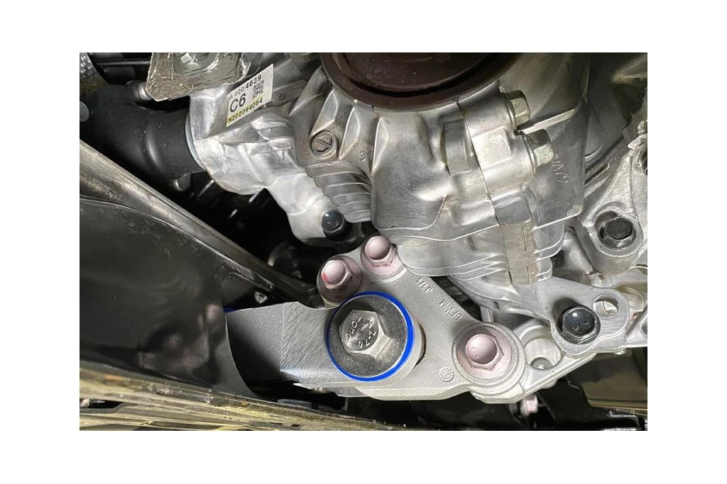 Utilizing four 70A durometer poly bushings leads to an appreciated increase in driver feedback over the OEM mount.