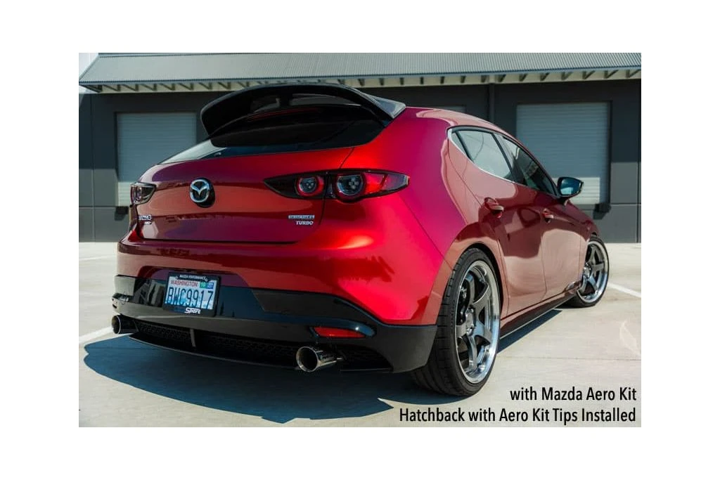 Pair 80mm Cat Back Exhaust with the Mazda Rear Aero Kit for a bold look