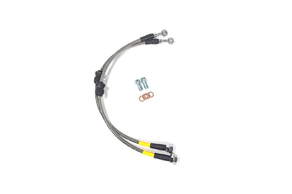 Mazda 3 2019+ brake lines  made with stainless steel and have a PVC coating to ensure they will withstand harsh environments. StopTech, Edge Autosport, Damond Motorsports, Good-Win Racing, Street Unit, Cobb, Racing Beat