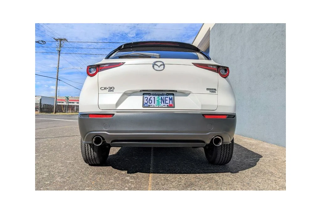 90mm tips fill the bumper cutouts back CX-30