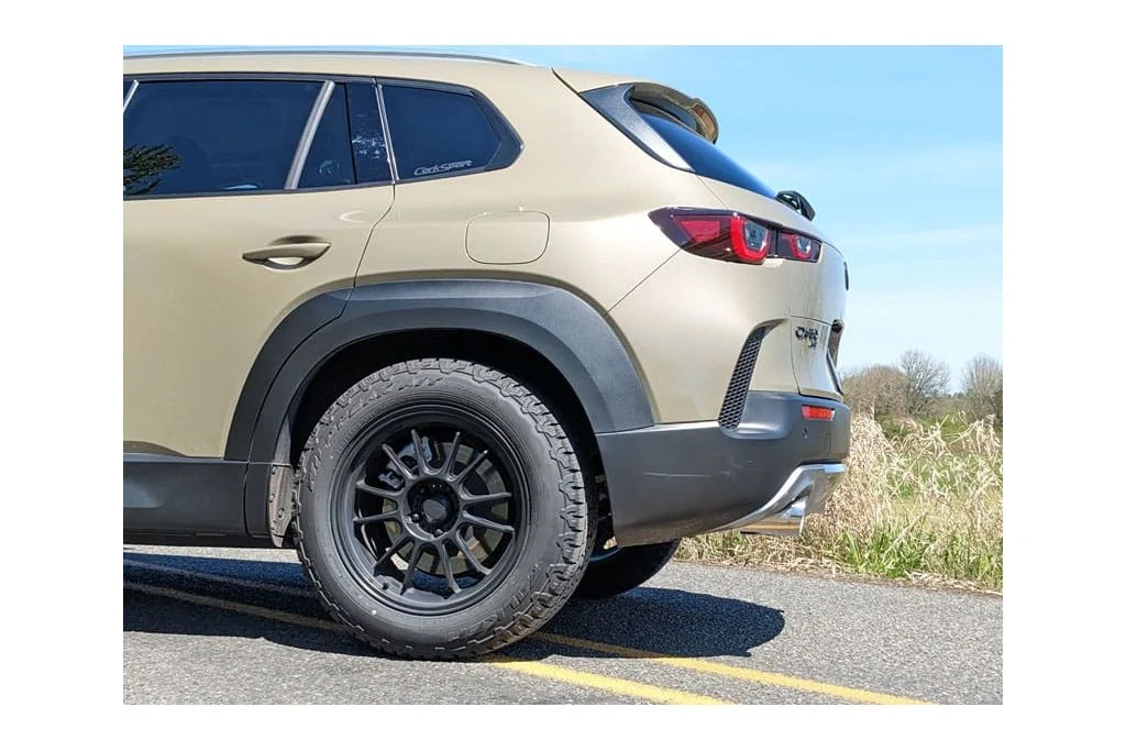 Slant cut exit tips follow the Mazda CX-50 OEM body lines