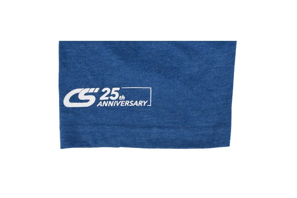 CS 25th Anniversary side of T-shirt sleeve.