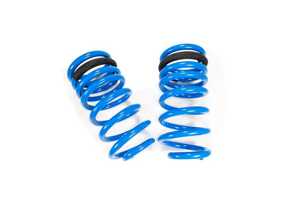 Durable blue powder coat ensures the CS Lowering Springs will retain their finish for years to com