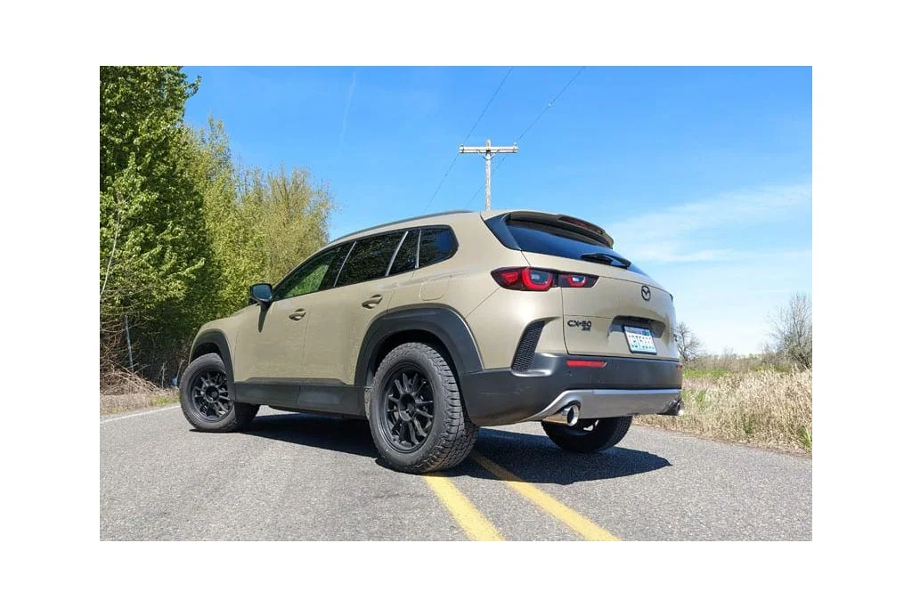 CX-50 CorkSport Cat Back Exhaust Installed with larger pipes and better appearance