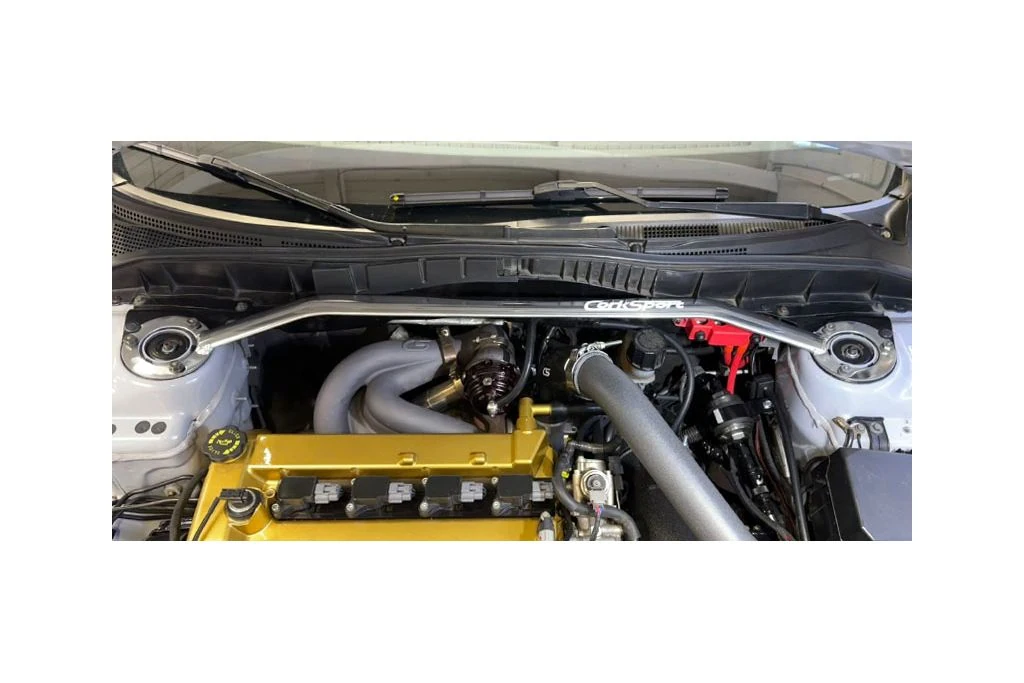 Mazdaspeed6 Engine Bay with CorkSport Strut Tower Bar for added support