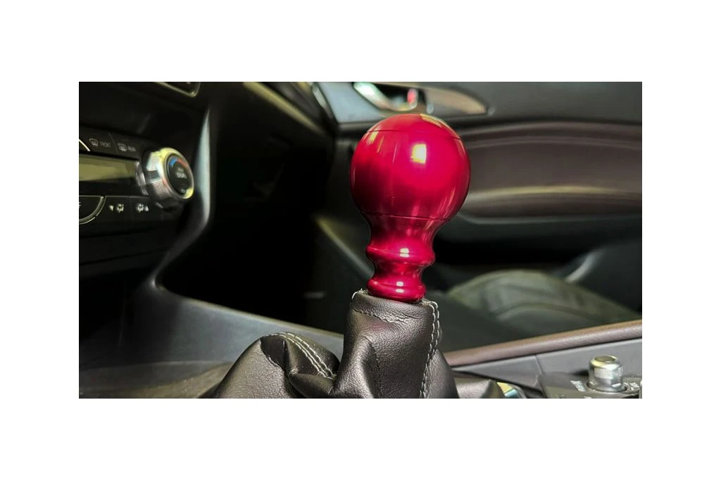 Red Aluminum Shift Knob on Mazda