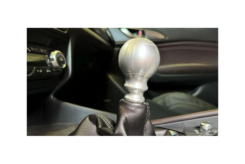 Silver Aluminum Shift Knob on Mazda