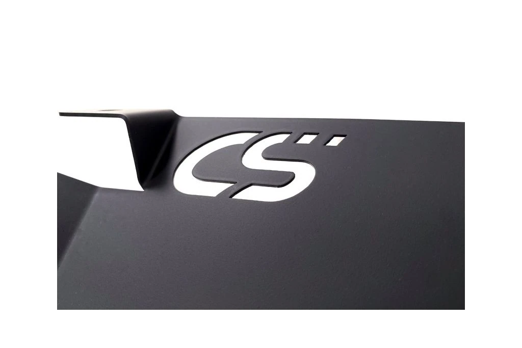 Our heat shield is ceramic coated satin black for a durable and long-lasting finish.