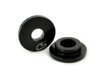 Machined aluminum shifter bushings give more positive feedback under acceleration and quick shifting