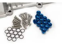 Mazdaspeed valve cover hardware kit blue with raw stainless bolts