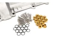 Mazdaspeed valve cover hardware kit gold with raw stainless bolts