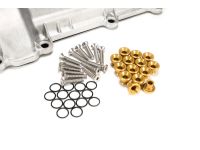 Mazdaspeed valve cover hardware kit gold with raw stainless bolts