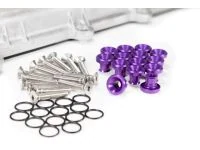 Mazdaspeed valve cover hardware kit purple with raw stainless bolt