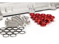 Mazdaspeed valve cover hardware kit red with raw stainless bolts