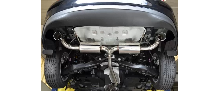 Ditch the factory muffler, and install Corksport's 2014+ Mazda 3 axle back exhaust for Sedans instead.