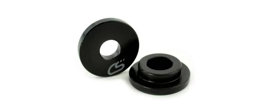 Machined aluminum shifter bushings give more positive feedback under acceleration and quick shifting