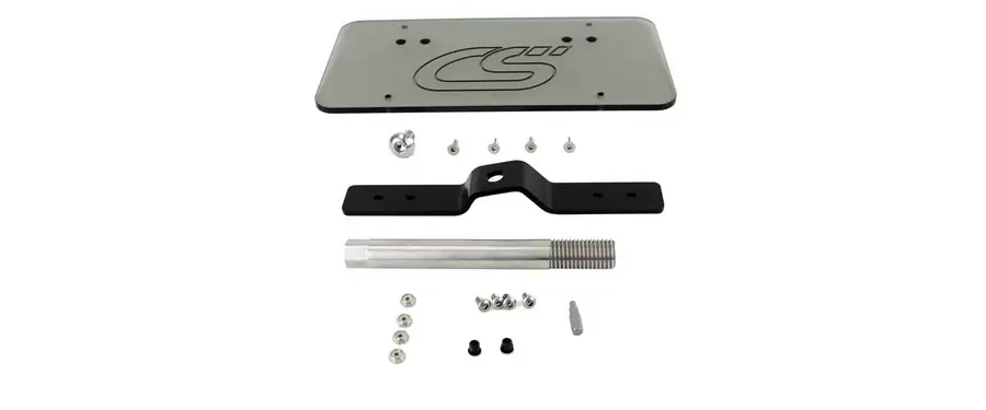 Hardware included on the Mazda 6 license plate relo kit