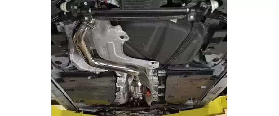 Mazdaspeed 3 Turbo Back Exhaust resonated underneath closeup